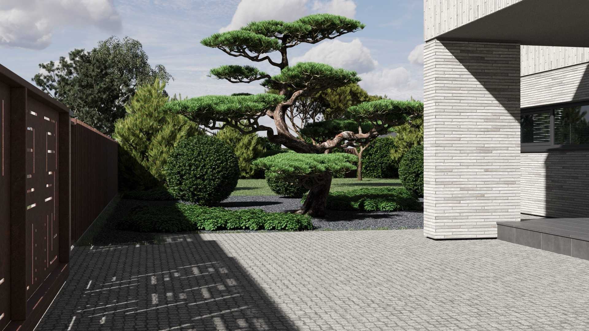 3D kraštovaizdžio projekto vizualizacija