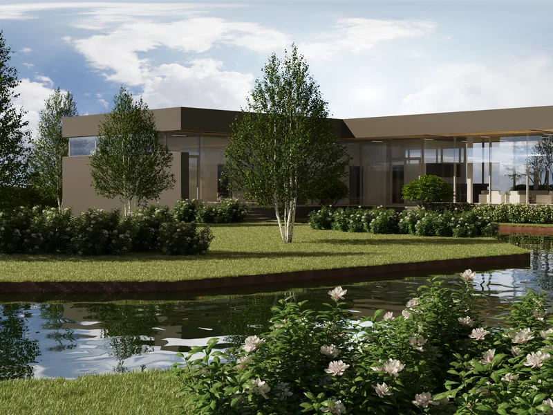 Teritorijos kraštovaizdžio dizaino vizualizacija